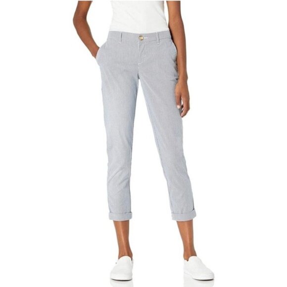 Tommy Hilfiger Hampton Chino Pants Trousers Stripes Straight Leg Casual Size 6 - Picture 5 of 16